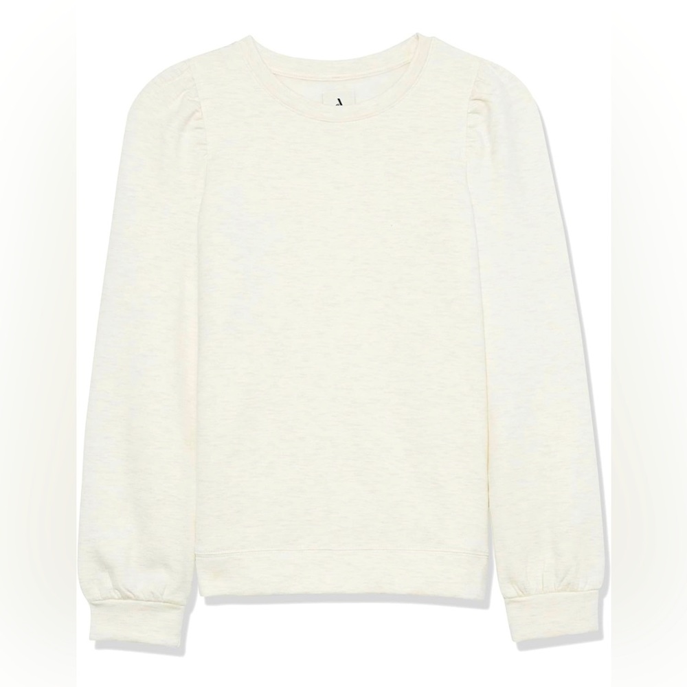 NWT Women’s Long Puff Sleeve Super Soft Sweatshirt in Oatmeal Color